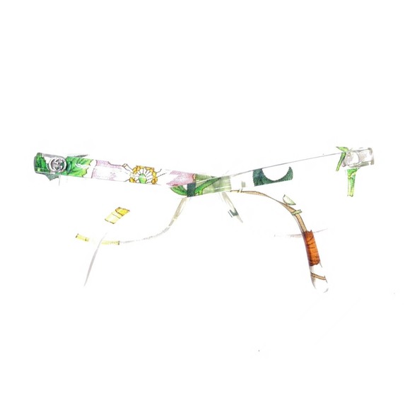 Gucci GG 3699/N ZE5 Clear Floral Eyeglasses Frames 54-15 140 Italy Designer - Picture 11 of 12